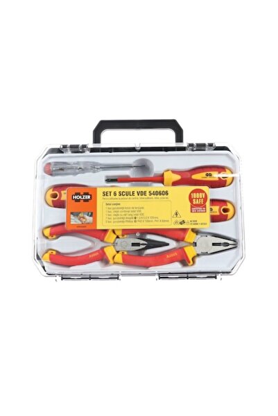 Holzer Set of 6 hand tools, VDE 540606, 1000 V insulation