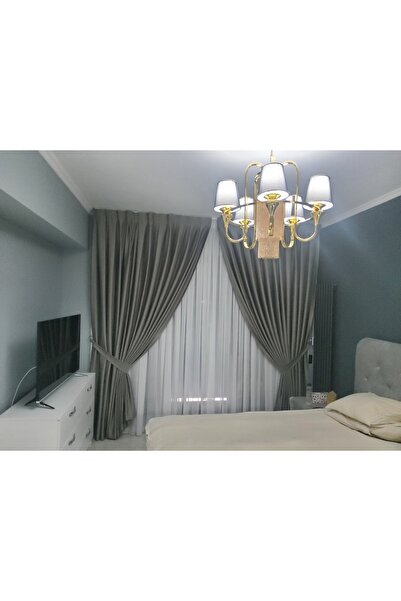 perdra Velvet curtains, 320 GSM, with modern texture with included drapery