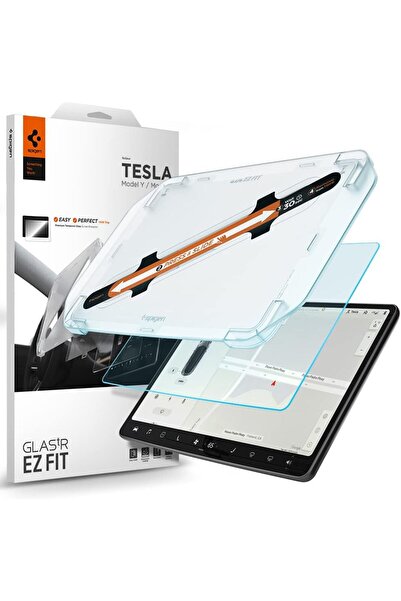 Spigen واقي شاشة من الزجاج المقوى لسيارات Tesla Model 3 (2023-2017)، Tesla Model Y (2025-2020)