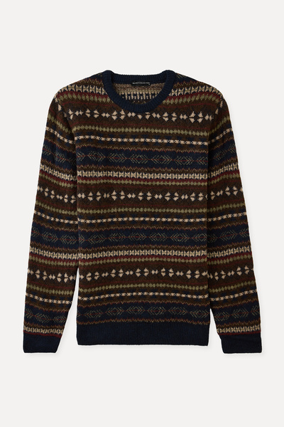 Mudo سترة جاكار برقبة دائرية