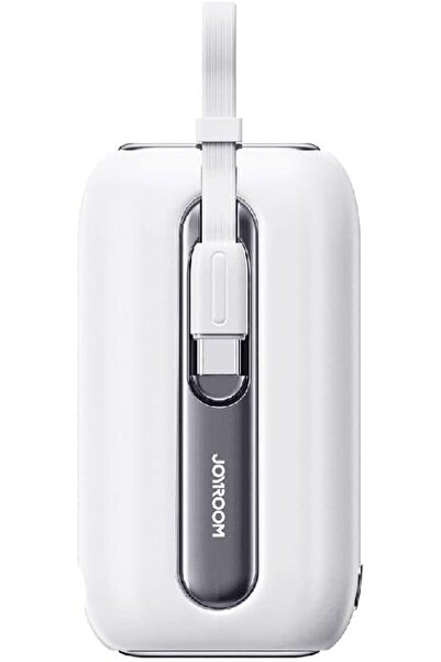 Joyroom JR-L012 Colorful Series 22.5W mini Power Bank with Dual Cables 10000mAh-White