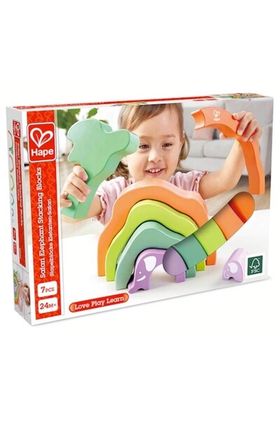 Hape Safari Elephant Sorting , 7 Pieces