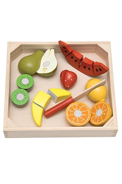 Woodyland Set salată de fructe din lemn, 19 piese, multicolor