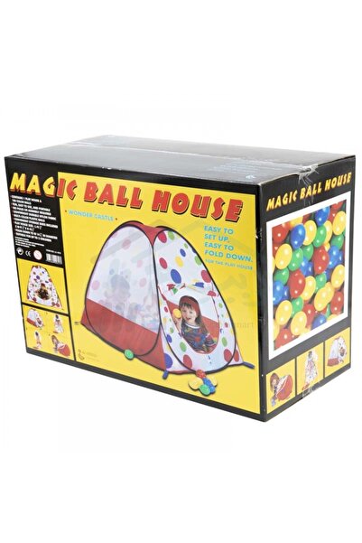 United خيمة أطفال قابلة للطي مع 50 كرات دائرية متعددة الألون من ماجيك بول هاوس