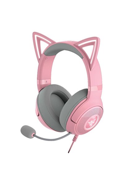 RAZER Casti gaming Kraken Kitty V2, USB Type A, Quartz Edition
