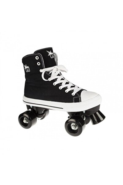 Rookie Patine cu rotile pentru copii, din pânză, talie înaltă, 33, negru