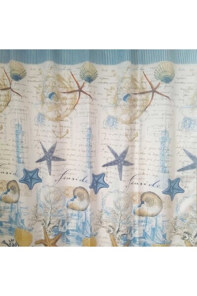 OEM Perdea de duș SWSC-772, model marin, 180 x 200 cm