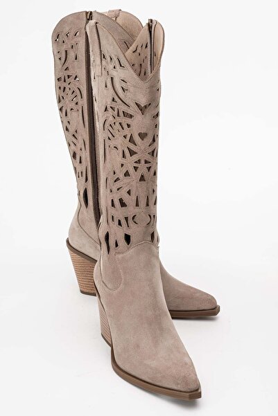 Zeynep Sıradağlı Cizme Western Harlina pentru femei, din piele naturală, din ...