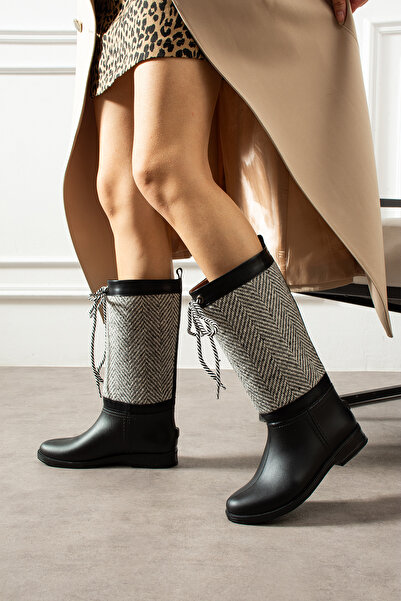 wolk shoes Γυναικείες μπότες βροχής FARAMIR από δέρμα καστανό