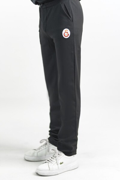 Galatasaray Black Children's Sweatpants with Original Logo