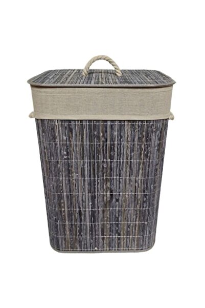 Caressa Laundry basket HY23137, bamboo, gray, 40 x 30 x 57 cm, 66 L