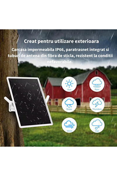 Taggo Router solar 4G cu panouri duble, putere 30W, baterie 35.000mAh, conectează 8 dispozitive