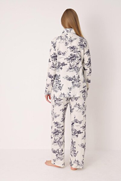 NBB Front Buttoned Pajama Set, 100% Viscose, Long Sleeve, with Pockets