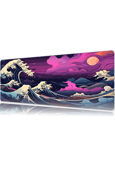urzuva Kanagawa Gaming Oyuncu Mouse Pad 80x30 cm 3mm Mousepad