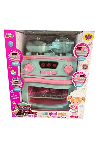 oydaş oyuncak Sesli Işıklı Pilli Ocaklı Fırın Seti 2609-Turkuaz