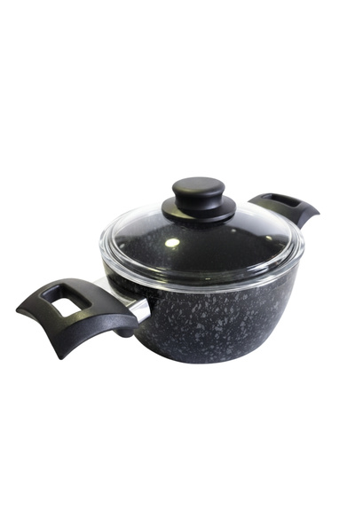 ELDİPA 18 cm Granit Görünümlü Tencere | Isıya Dayanıklı Sap ,Yapışmaz ve Yanmaz Yüzeyli