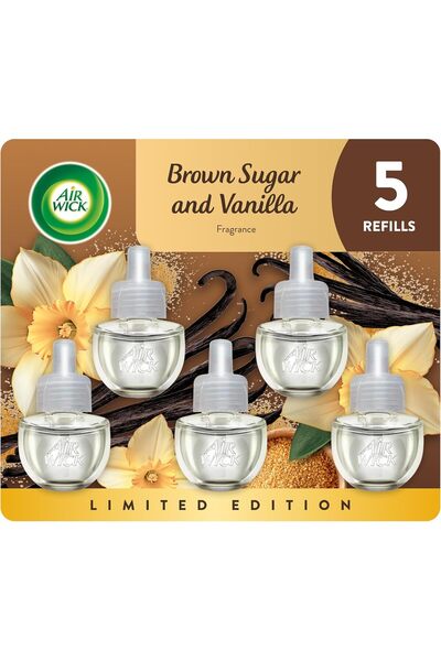 Air Wick Plug-in Scented Oil Refill, 5 ct, Brown Sugar & Vanilla