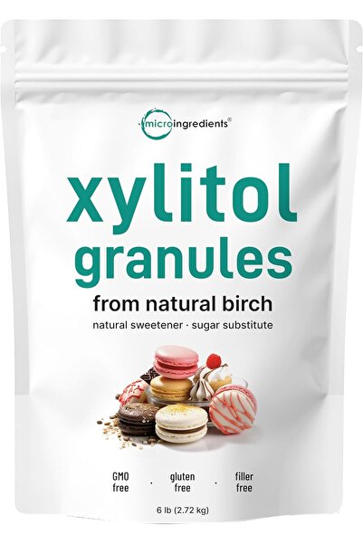 Micro ingredients مُحلي إكسيليتول، 6 أرطال، مُحلي طبيعي، بديل للسكر بنسبة 1:1...