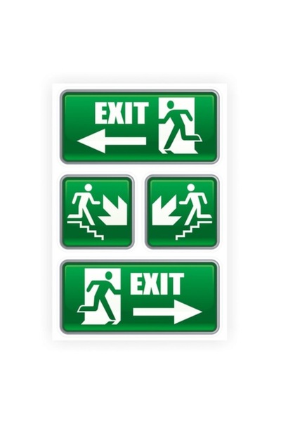 OEM Indicator semnalizare Iesiri in caz de urgenta, autocolant, 30 x 20 cm, s...