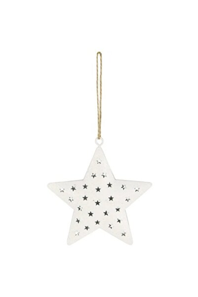 OEM Christmas decoration, star type, metal, white, 11.5 x 11 cm, JL2253139/40/41_1