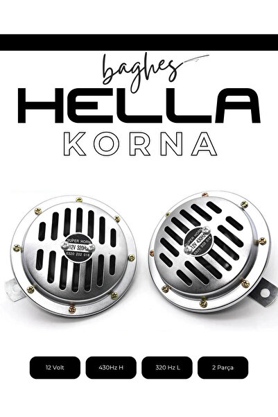 Baghes Süper Ton Hella Korna 12V – Nikelajlı 2’li Set Yüksek Sesli Araç Korna...