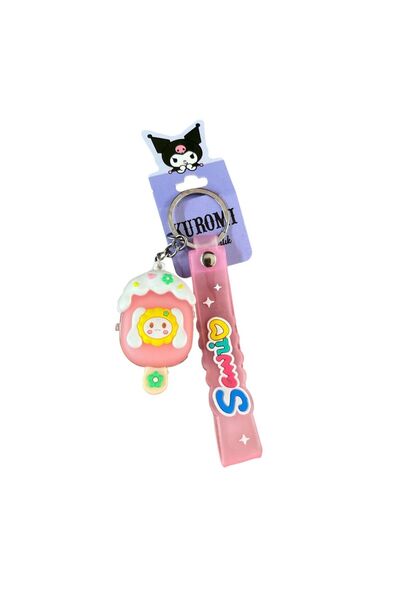 Sasta سلسلة مفاتيح سيليكون مرخصة 582648-آيس كريم وردي