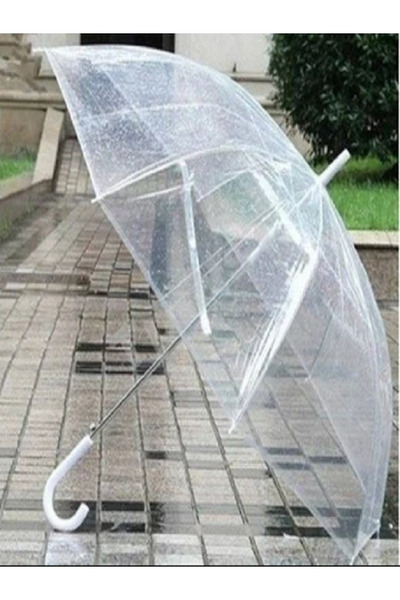 VOSİBU Şeffaf Şemsiye Kolay Kullanım Yağmur Kar Kış