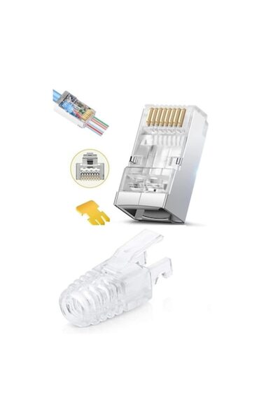 HOFF Mufa RJ45 STP CAT6 - set 10 bucati, pentru imbinare / conectare cablu retea