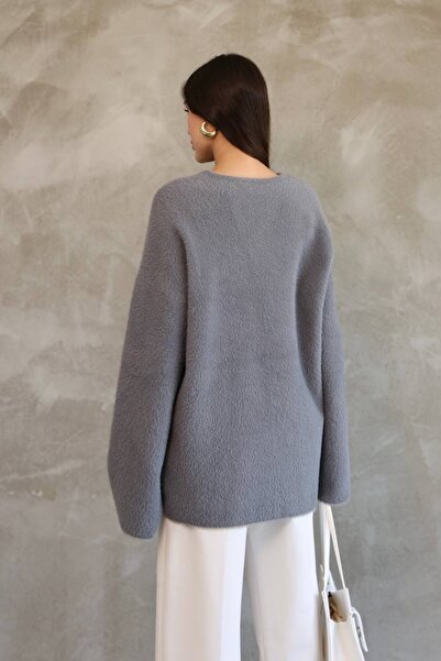 R&G RIMANERE GIOVANI Women's Oversize Soft Textured Plush Knit Sweater