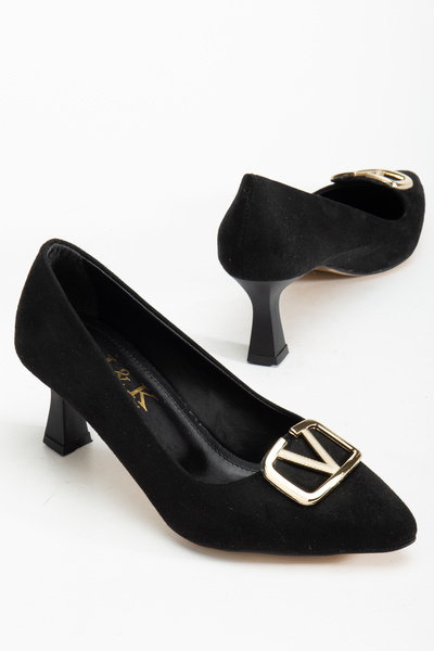 Blacktavern Classic Evening Shoes with Heels 7 cm Laser Shiny Size Range 35-43