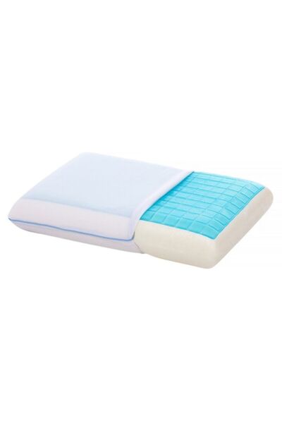 DECO Perna pentru dormit, Green Future Arctic gel, spuma memory si gel, alba, 40 x 60 cm