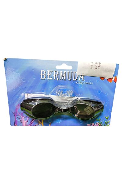BERMUDA نظارات سباحة للبالغين وسدادات أذن 208A-أسود