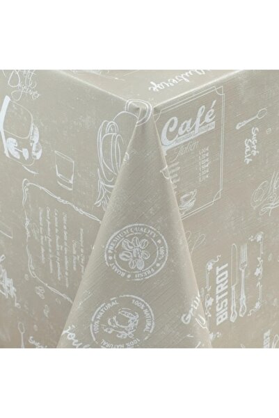 OEM Waterproof tablecloth 673413R, PVC, beige, 140 cm