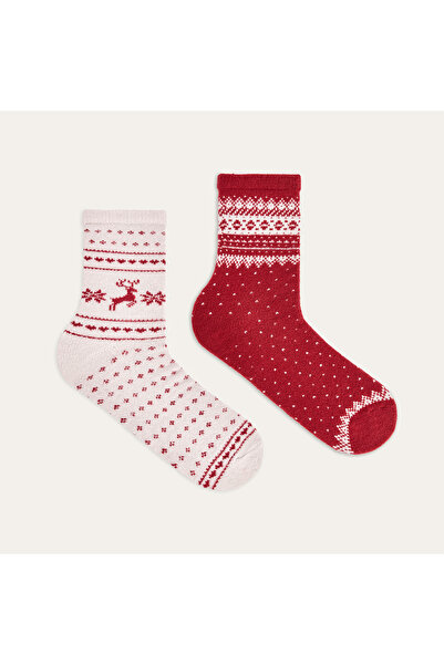 Mudo DESENLİ İKİLİ SOKET ÇORAP