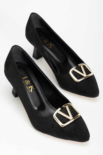 Blacktavern Classic Evening Shoes with Heels 7 cm Laser Shiny Size Range 35-43