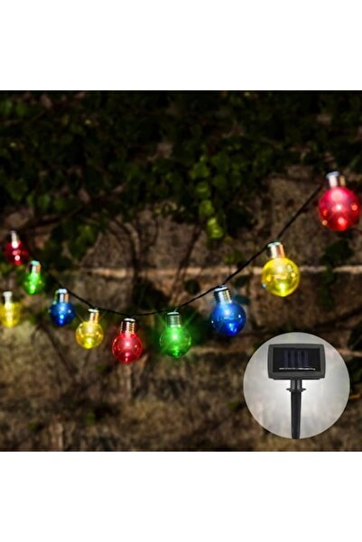 HOFF Ghirlanda luminoasa cu panou solar Hoff, exterior, 10 LED-uri becuri col...
