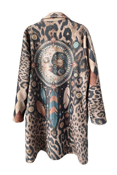 OEM Palton casual dama cu imprimeu animal Mystic, M/L