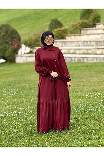 Nissra Πλεκτό φόρεμα με κουμπιά στο πλάι Ankanoor ANKA255113