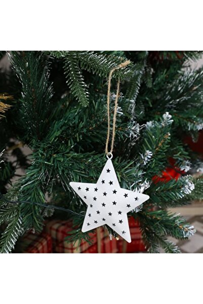OEM Christmas decoration, star type, metal, white, 11.5 x 11 cm, JL2253139/40/41_1