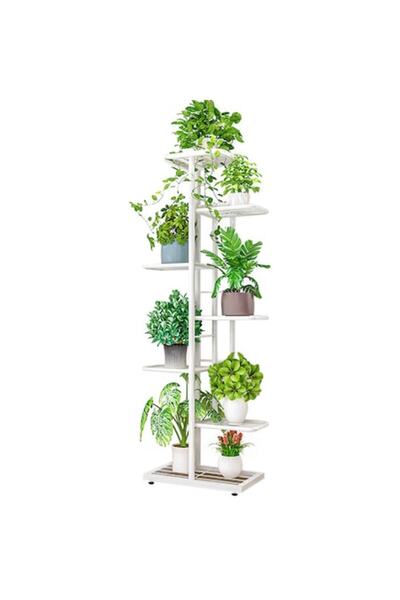 OEM Bamir flower pot stand, metal, white, 43 x 22 x 126 cm