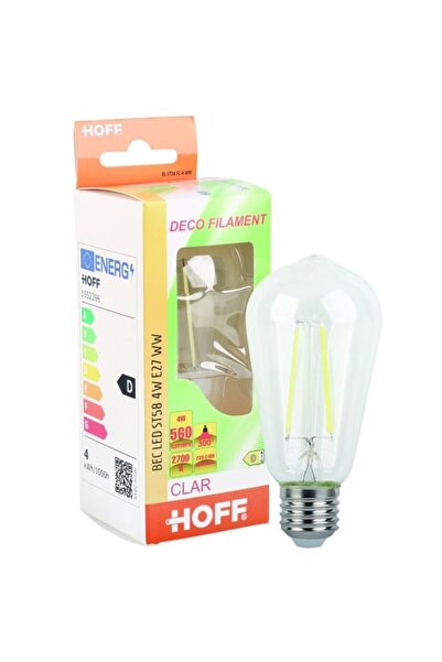 HOFF Bec LED filament clasic ST58 E27 4W 560lm lumina calda 2700 K