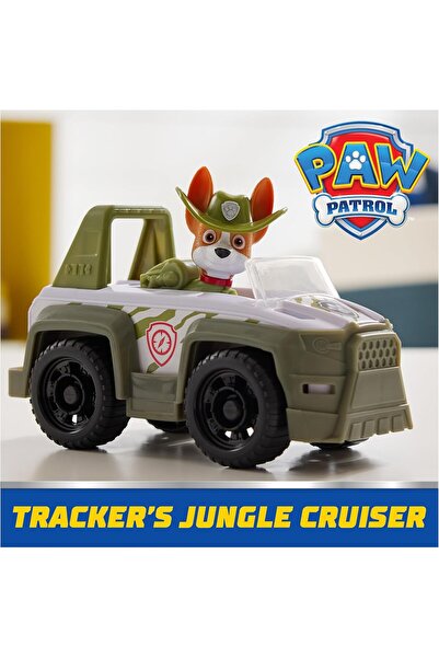 PAW PATROL , Jungle Jeep with Tracker Toy Figure (Basic Vehicle, 2025), Toy for Children from 3 Years