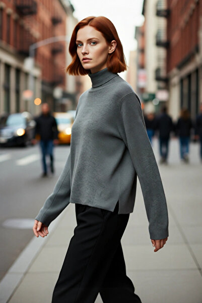 PayBuy Pulover de tricotat de bază oversize pentru femei, ideal pentru vremea rece de iarnă, eleganță și confort