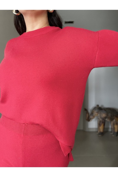 Butik Didem Sakinci Simli Extra Yumoş Likralı Pantolon Kazak Triko Takım