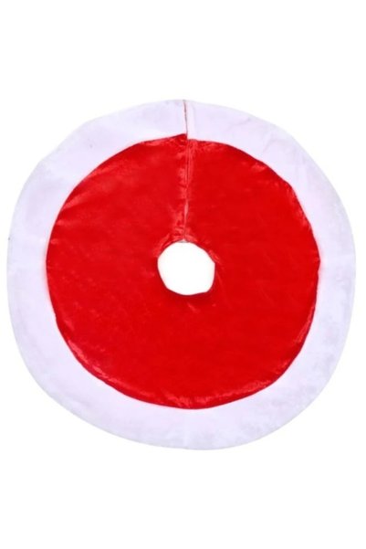 OEM Fustă decorativă pentru brad de Crăciun, diametru 66 cm, roșu/alb