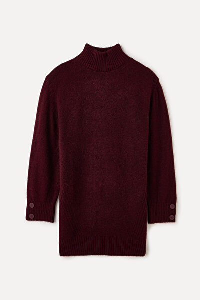 Mudo Stand-Up Collar Mini Sweater Dress
