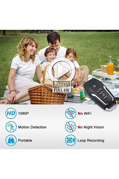 iUni Car Key with Spy Camera RMS25, Full HD, Motion Detection, Photo, Video