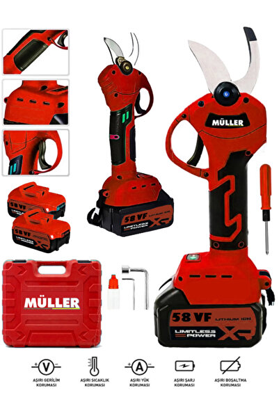 Pro Müller Alman Profesyonel Çift Akülü Profesyonel Ağaç Odun Dal Kesme Makin...