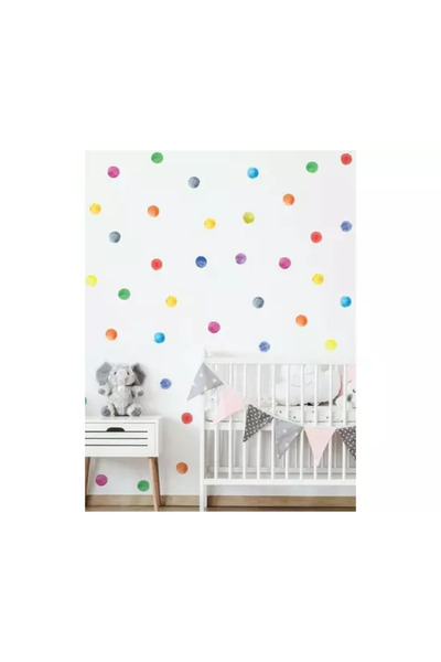 Inovius Sticker Perete Autocolant Buline Colorate 20x30cm - 12 Buc
