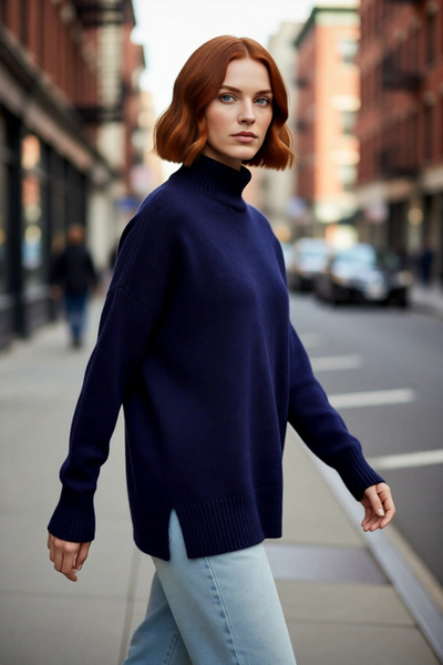 PayBuy Puloverul lung de tricotat pentru femei, oversize, cu mâneci joase, cu...